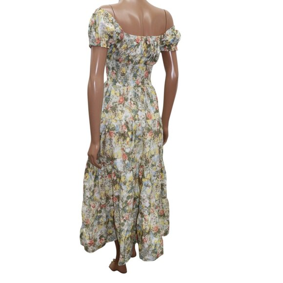 DANIELLE BERNSTEIN Multicolor Floral Midi Dress - Picture 5 of 9